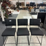 3x Barstoel Jarel, Microleder, antraciet